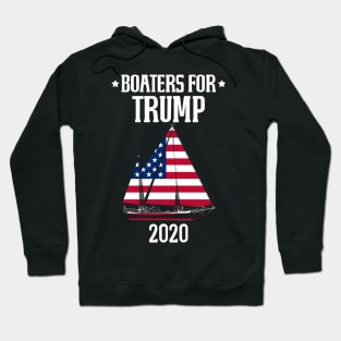 Sailboat Boaters For Trump 2020 Graphic Design Hoodie